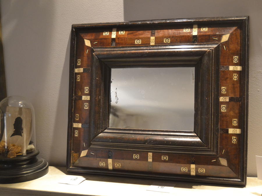 Rare 17th Century Cushion Frame Mirror